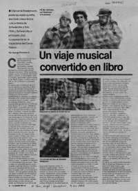 Un viaje musical convertido en libro  [artículo] Rodrigo Pincheira A.