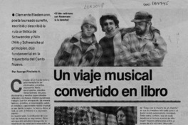 Un viaje musical convertido en libro  [artículo] Rodrigo Pincheira A.