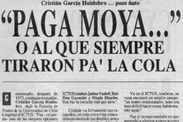 "Paga Moya" o al que siempre tiraron pa' la cola