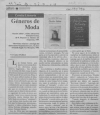 Géneros de moda  [artículo] Carlos Iturra.