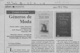 Géneros de moda  [artículo] Carlos Iturra.