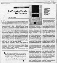 Un pequeño mundo de personas  [artículo] Carlos Iturra.