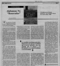 Alabanzas no "renovadas"  [artículo] Carlos Iturra.