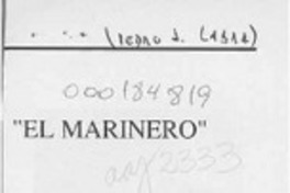 "El marinero"  [artículo] Pedro J. Labra.