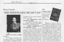 "Mis personajes me dictan"  [artículo].