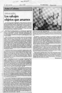 Los salvajes objetos que amamos  [artículo] Marcelo Novoa.