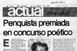 Penquista premiada en concurso poético  [artículo].