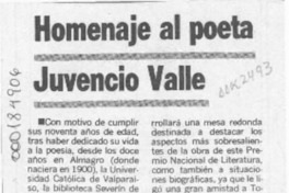 Homenaje al poeta Juvencio Valle  [artículo].