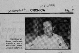 Leonardo Villarroel presentó un nuevo libro  [artículo].