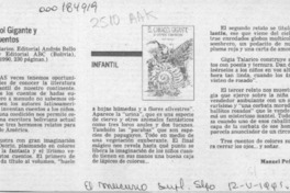 El caracol gigante y otros cuentos  [artículo] Manuel Peña Muñoz.