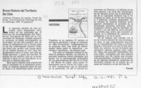 Breve historia del territorio de Chile  [artículo] Emepé.