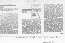 Breve historia del territorio de Chile  [artículo] Emepé.
