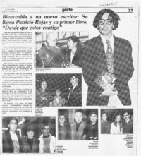 Bienvenida a un nuevo escritor, se llama Patricio Rojas y su primer libro, "Desde que estoy contigo"  [artículo].