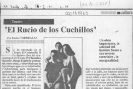 "El Rucio de los cuchillos"  [artículo] Emilio Torrealba.