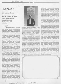 Tango  [artículo] Antonio Avaria.