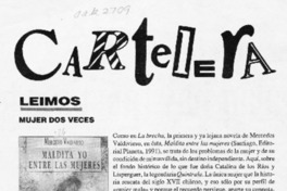 Mujer dos veces  [artículo] C. O.