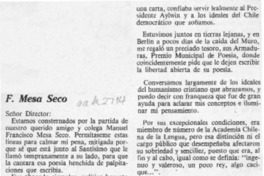 F. Mesa Seco  [artículo] Ignacio Marín Correa.