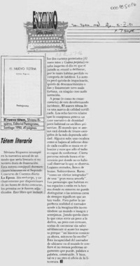 Tótem literario  [artículo] Carlos Olivárez.