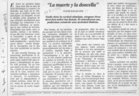 "La muerte y la doncella"  [artículo] Jaime Hales Dib.