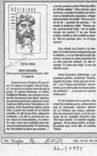 Esta vida  [artículo].
