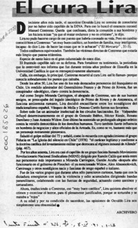 El Cura Lira  [artículo] Archivero.