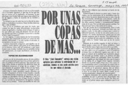 Por unas copas de más  [artículo].