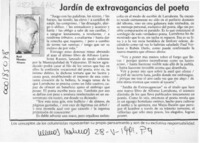 Jardín de extravagancias del poeta  [artículo] Raúl Morales Alvarez.
