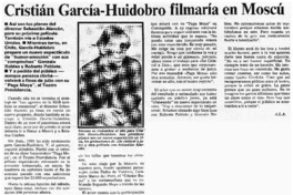Cristián García-Huidobro filmaría en Moscú