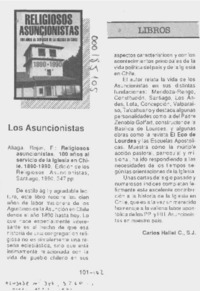 Los asuncionistas  [artículo] Carlos Hallet C.