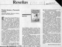 Persona humana y procreación artificial  [artículo] Mauricio Echeverría Gálvez.