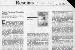 Persona humana y procreación artificial  [artículo] Mauricio Echeverría Gálvez.