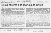 De los obreros a la mortaja de Cristo  [artículo].