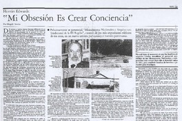 "Mi obsesión es crear conciencia"