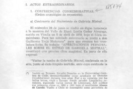 Conferencias conmemorativas