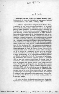 Historia de Los Andes  [artículo] José Rafael Reyes.