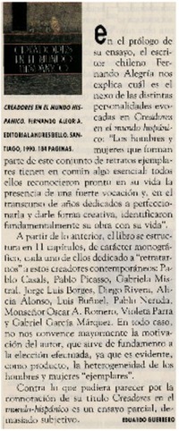 Creadores en el mundo hispánico