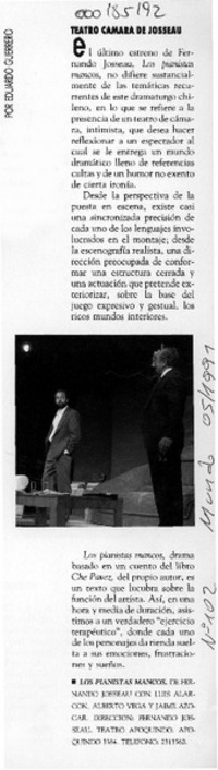 Teatro cámara de Josseau  [artículo] Eduardo Guerrero.