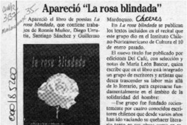 Apareció "La rosa blindada"  [artículo].