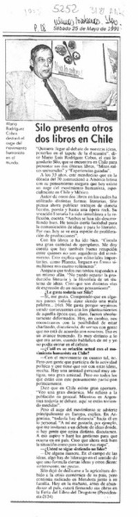 Silo presenta otros dos libros en Chile  [artículo].