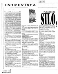 Silo, el terrible  [artículo] Hernán Riquelme.