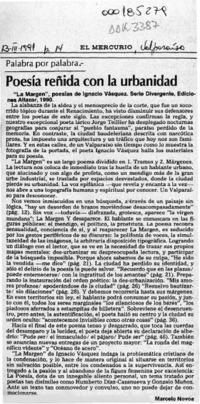 Poesía reñida con la urbanidad  [artículo] Marcelo Novoa.