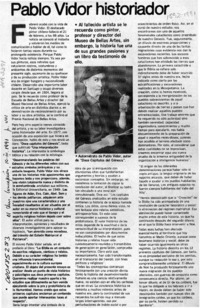 Pablo Vidor historiador  [artículo].