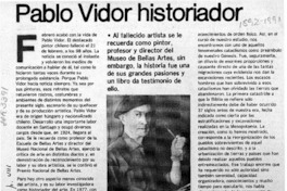 Pablo Vidor historiador  [artículo].