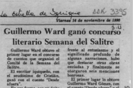 Guillermo Ward ganó concurso literario semana del salitre  [artículo].