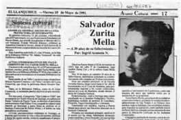 Salvador Zurita Mella  [artículo] Ingrid Araneda N.