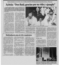 Aylwin, "Don Raúl, gracias por su vida y ejemplo"