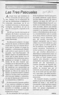 "Las tres Pascualas"  [artículo] Justus.