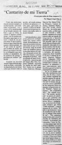 "Cantarito de mi tierra"  [artículo] Miguel Angel Díaz A.