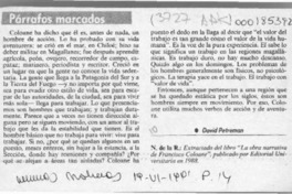 Párrafos marcados  [artículo] David Petreman.