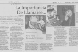 La importancia de llamarse --